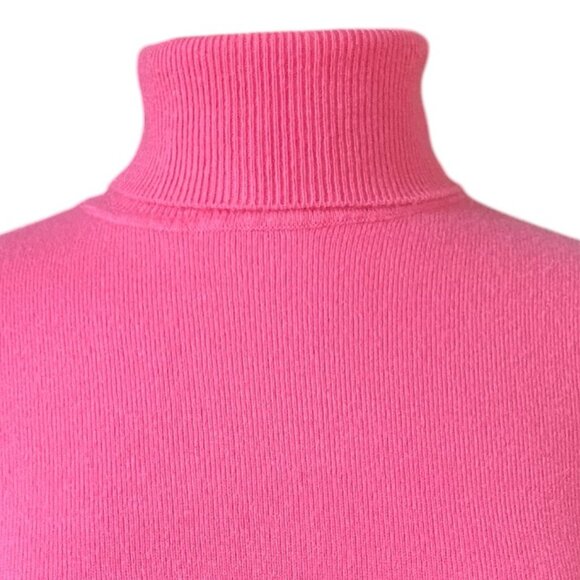 Charter Club 100% Cashmere Turtleneck Sweater Pink Barbie Quiet Luxury Ski-M - Picture 2 of 10